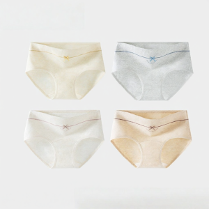 Soft Comfortable Cotton Mid-waist Panties Extended Crotch