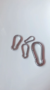 PANPIA M4 M5 M6 M7 M8 Stainless Steel Carabiner Carbine Snap Hook with Eyelet Spring Buckle Key Ring