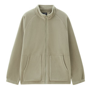 Giordano Fleece Lined Jacket Mens Autumn Winter New Style Shoulder Insertion Stand Collar Casual Jacket Thickened Outerwear