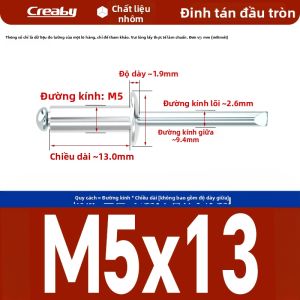 Creaby | Chốt Rút Nhôm 5mm 6mm