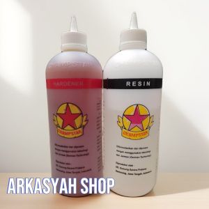 LEM BINTANG EPOXY HARDENER RESIN PUTIH 1KG (LEM KAYU LEM 2 KOMPONEN LEM SUPER KUAT)