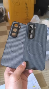 CASE INFINIX HOT 60 / 60I / 60 PRO SILIKON KULIT LEATHER CARBON RING MAGSAVE SOFT CASING HANDPHONE