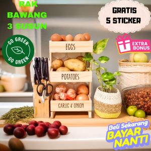 RAK BUMBU  DAPUR SUSUN/RAK BAWANG/RAK SERBAGUNA