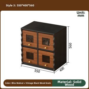HANYUAN | New Multifunctional Solid Wood TV Stand Storage Cabinet Display Unit