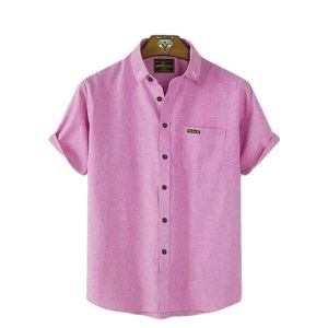 Kemeja Pria Dewasa hitam Polos Lengan Pendek Terbaru