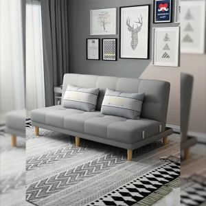 1.4/1.8M sofa bed lazy sofa Wash-free technical cloth wood sofa vintage nordic sofa bed small apartment sofa