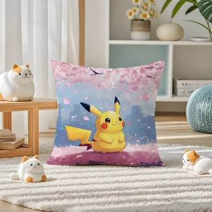 Bandai | Pokemon Blastoise Anime Plush Pillow Cover Soft Short Plush Cushion Cover For Sofa Bedroom Home Decor Gift Decoration