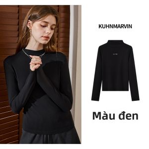 KUHNMARVIN | Áo Nữ Cao Cổ Tay Dài Ôm Body