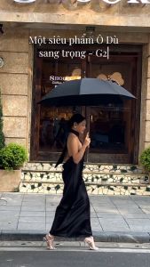 Ô dù thẳng đi mưa cao cấp 27 inch cán gỗ NASON UMBRELLA khung chịu lực kép Chống lật trong gió to Tán rộng 27inch Vải chống thấm chống tia UV