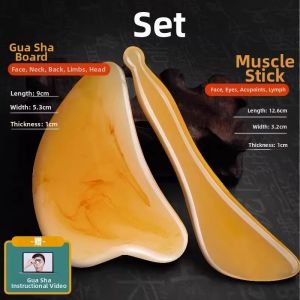 New 2024 Beauty Massage Stick Face Scraping Board Cow Horn Essential Oil Facial Massage Lifting Professional Skin Care Tool