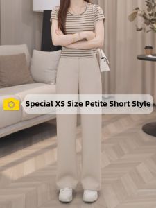 ZIYAN | Slim High Waist Flared Pants with Drape For Petite Women