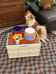 SKISOPGO Pet Bowl Adjustable Height Bottom Suction Cup Anti-slip Cat Bowl Dog Bowl Dog Cat Food Dispenser 狗碗