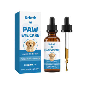 Dog Eye Care Liquid Removing Tear Stains & Dirt Soothing Irritated Eyes Antioxidant Gentle Daily Eye Wash Drops Pet Eye Cleanser