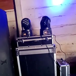 SHE-0718 Lampu Panggung Mini Lampu Depan Bergerak 7 LED Light 10W Steker EU