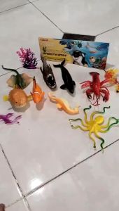 Mainan Hewan Laut 6203 World Underwater Binatang Laut Karet Terbaru Sea Animal | Mainan Anak Hewan Laut Karet Buntal Fish Miniatur Murah | Mainan Binatang laut Lucu Berbagai Macam Binatang Lengkap