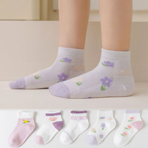 Kids Socks Spring and Summer Thin Mesh Cartoon Socks Boys Girl Summer All-Matching Breathable Knee Socks Babys Socks