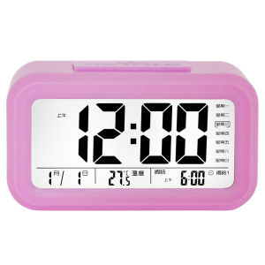 Smart Digital Alarm Clock Rechargeable Electronic Bedroom Night Light Children Simple Student Bedside Silent Digital Clock