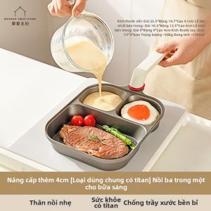 MODERN SWEETHOME | Chảo Chiên Gia Đình Chống Dính Titan 3 trong 1
