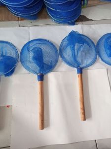 SESER SEROKAN IKAN KECIL BAHAN POLINET BIRU
