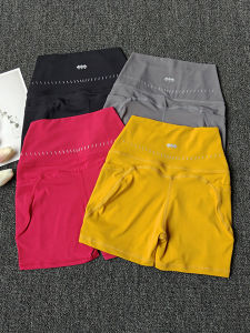 Quần Short Thể Thao Lưng Cao Cho Nữ Quần Tập Yoga Co Giãn Nhanh Khô Thoáng Khí Nâng Mông Chạy Bộ Thể Dục Quần Short Mùa Hè