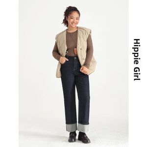 HIPPIE MISS | Pear Shape Friendly Hippie Style Flared Jean 2025 Spring Autumn