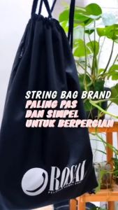 STRING BAG BRAND Tas Serut Olahraga Pria Cowok by ROSAL