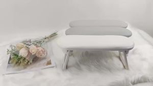 Tấm Lót Tay Làm Móng Gấp Gọn Màu Xám PVC Dùng Cá Nhân Và Chuyên Nghiệp Cho Salon Giúp Trải Nghiệm Làm Móng Thoải Mái Hơn