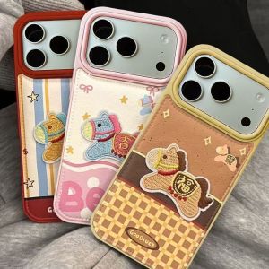Three-dimensional embroidery horse is suitable for Huawei mate70Pro mobile phone case nova14Pro/13P80/P70 drum bag. h260705