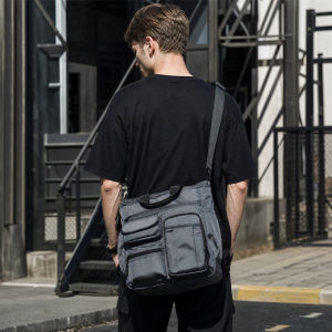 Leacat Casual Business Multifunctional pocket waterproof cossbody bag for men
