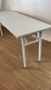 โต๊ะพับอเนกประสงค์ 2 ชั้น สีขาว ขนาด 180x60x75cm