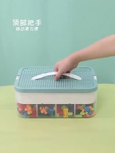 SG【Stock】Lego storage box/Brick storage box/multifunctional storage box with lid /樂高收納箱