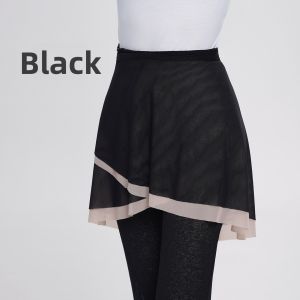aiwuge | Color Block Double Layer Ballet Skirt