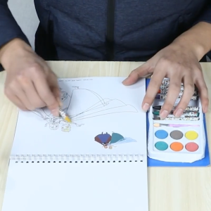 4 IN 1 Crayon Painting Book Set Color Graffiti Powder Colour Painting Doodle Book Buku Lukisan Berwarna-warni buku mewarna 涂色书