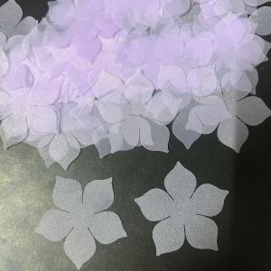 ( Set 50 bông) Hoa 5 cánh Vải voan Hàn cắt laser  Nguyên liệu làm handmade DIY