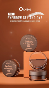 2 In 1 Eyebrow Cream& Bow Wax With Brush 3 Colors Long Lasting Waterproof Eye Brow Tint Enhancers Cosmetics Makeup Waterproof Smudge-Proof High Pigment Lasting Multi Use