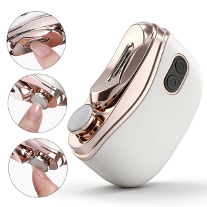 Electric Nail Clipper 2 in 1 Trimmer&Polisher 2 Speed Safety Nail Cutter with LED Light Nail Dust Storage for Baby Kids Adult