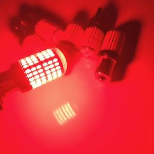 MODIFIKASIMARKET - Lampu LED Rem Brake Double Contact Bayonet 2 Kaki 1157 Colok Putar BAY15D 144 Titik SMD DC 12V Ultra Bright