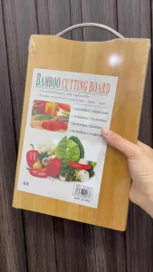 Thớt Tre Kháng Khuẩn Bamboo 34x24cm Hình Chữ Nhật Dày Dặn Thớt Treo Chữ Nhật Chống Nấm Mốc Dễ Vệ Sinh An Toàn Sức Khỏe