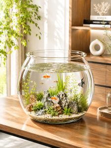 MEIZHUFU | Shatterproof Transparent Mini Desktop Eco Aquarium