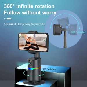 360° Rotation Auto Face Tracking Gimbal Stabilizer Monopod Desktop with Wireless Remote Control for Video Vlog Selfie