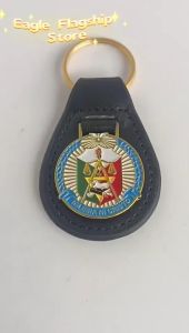 18k Gold Plated INC Leather Keychain High Quality 3D IGLESIA NI CRISTO Key Chain