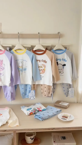 [Yunrou Lycra Cotton] 2026 Autumn New Style Autumn Clothes Pajamas Home Clothes Long-Sleeved Trousers Suit Cute Cartoon