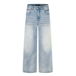 Retro Washed Loose Wide Leg Jeans Trousers