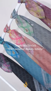 𝐃𝐀𝐅𝐀𝐍𝐘𝐀 - Saphina Series Jilbab Motif Floral Kerudung Segi Empat Hijab Scarf bahan Voal Laser Cut