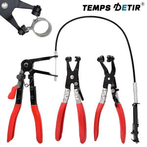 3PCS Hose Clamp Pliers Automotive Water Pipe Calipers Long-Distance Wire Spring Hose Clamp Pliers Automotive Repair Tools