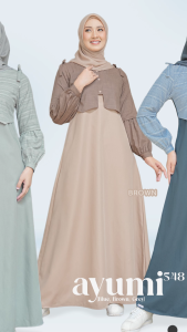 GAMIS ETHICA AYUMI 548 DRESS KEKINIAN TERBARUU DAILY CASUAL KULIAH PREMIUM KONDANGAN TERMURAHHH
