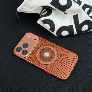 Magnetic Heat Dissipation For Magsafe Slim PC Case For iPhone 16 Plus 15 14 13 12 17 Pro Max Wireless Charge Titanium Lens Cover