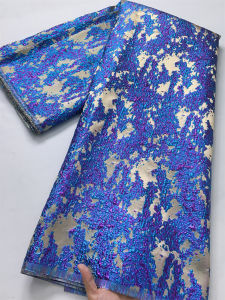 African Brocade Lace Fabric Nigerian Jacquard Fabrics and Lace Evening Party Dresses High Quality For Women Sewing2.5yards 4115