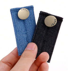 AIK กระดุมขยายเอวกางเกงยีนส์ 1ชิ้น กระดุมขยายเอว ปุ่มหนัง jeans buttons