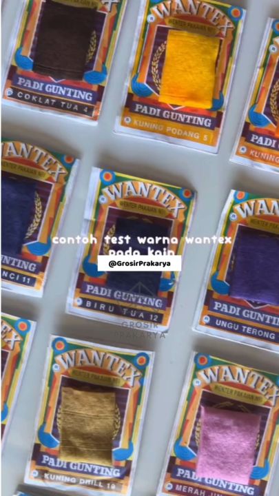 Wantex BIRU TUA PADI GUNTING Wenter Pewarna Kain Warna Permanen Wanteks Celup Wanter Pakaian Wantek